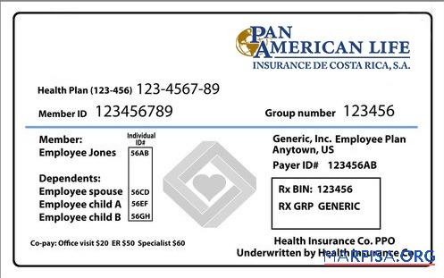 Realistic Costa Rica health insurance card download for verification